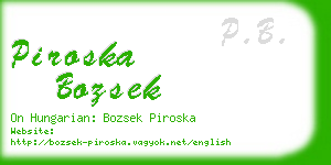 piroska bozsek business card